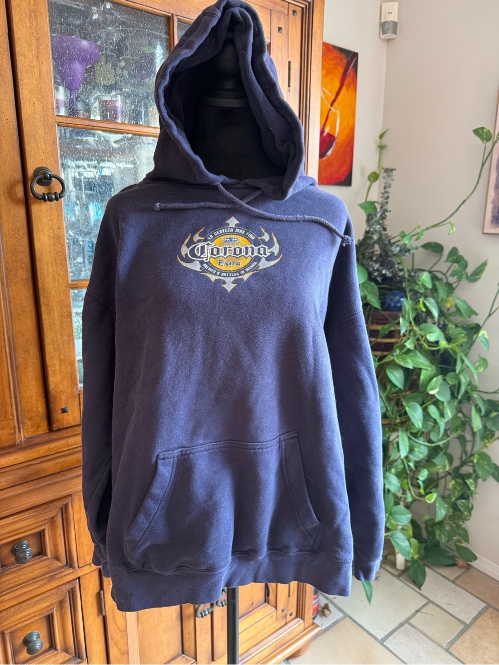 Orange County Choppers Navy blue Pullover Hooded Sweatshirt